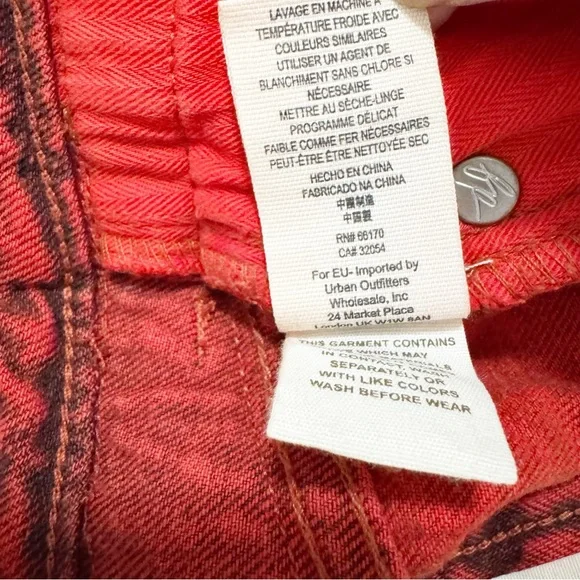 Free People Sun Break Red Denim Shorts 24 - Picture 10 of 14